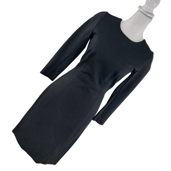 NWOT! J. CREW! LUXE BLACK HEAVIER WEIGHT STRETCH LONG SLEEVE SLEEK DRESS! SZ 2 - Picture 11 of 11